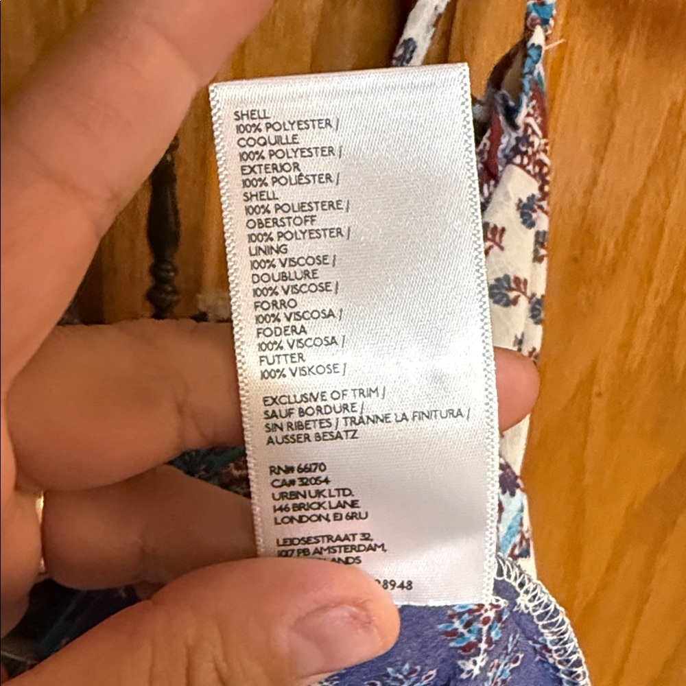 Free People Blue Multi-Patchwork Spaghetti Strap … - image 4